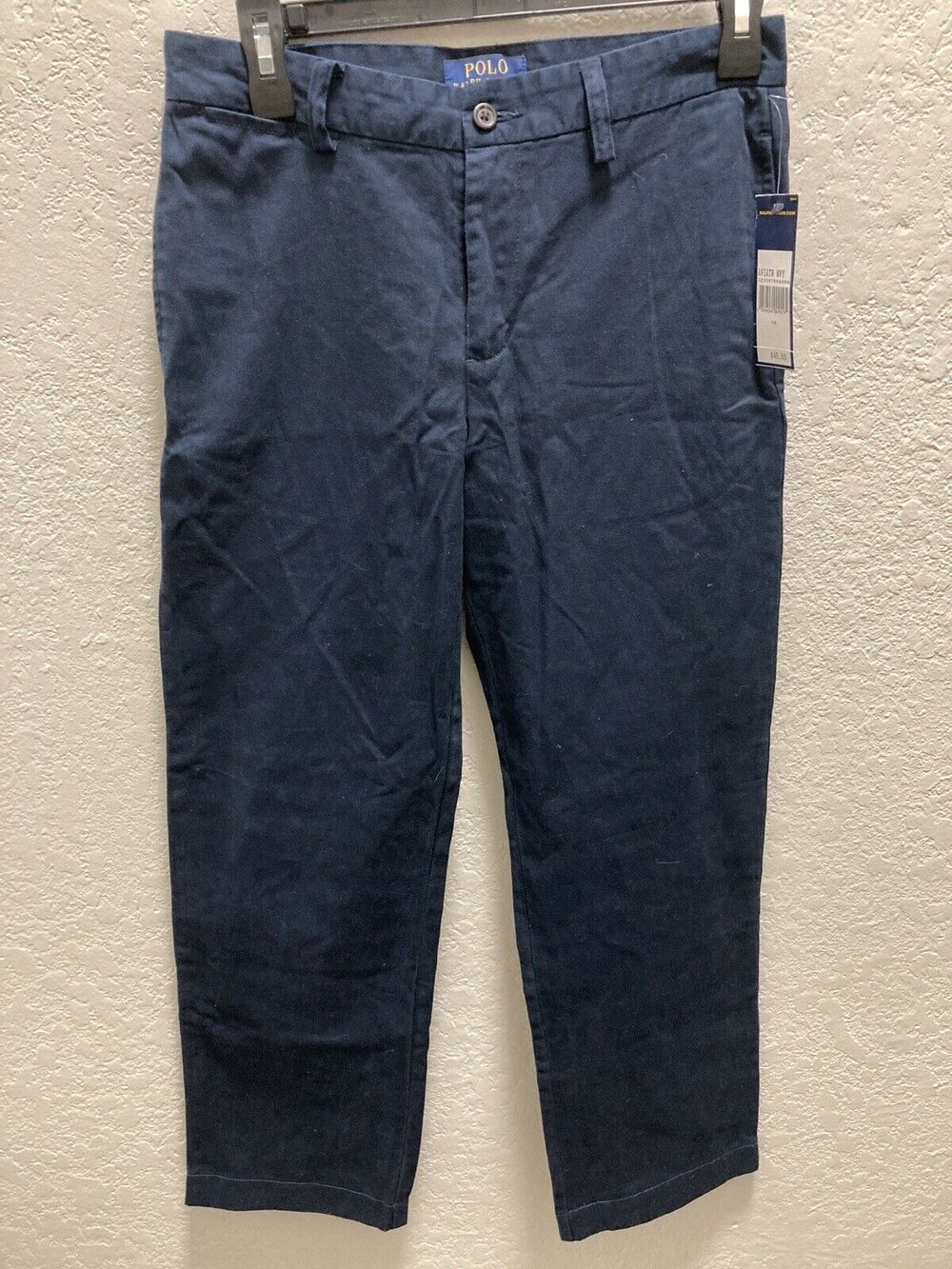 Ralph Lauren Boys School Chino Pants Trousers Size 16 Navy Blue Aviatr
